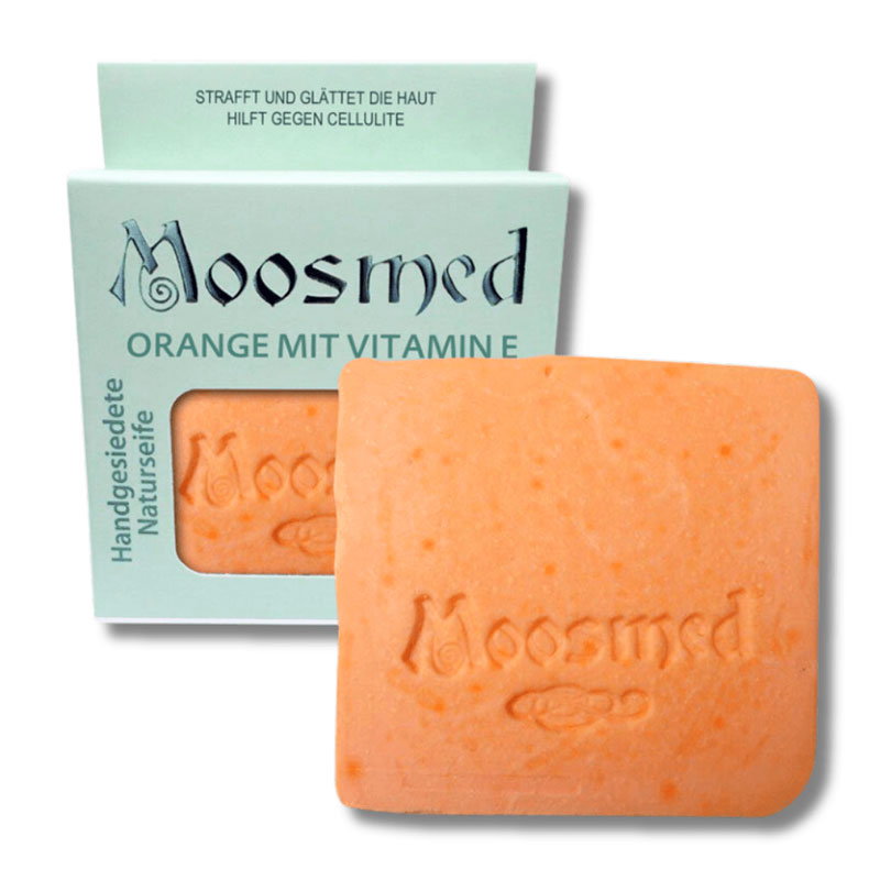Orange mit Vitamin E - medizinische Naturseife von MOOSMED