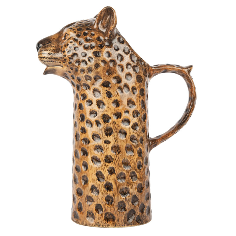 die große Leopard Wasserkaraffe von Quail Ceramics 