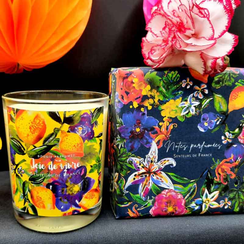 Joie de Vivre / Lebensfreude - Duftkerze im Glas von Senteurs de France Joie de Vivre / Lebensfreude - Duftkerze im Glas von Senteurs de France