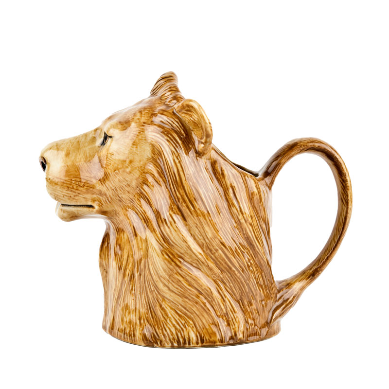 Quail Ceramics Jug - das große Löwen - Kännchen  