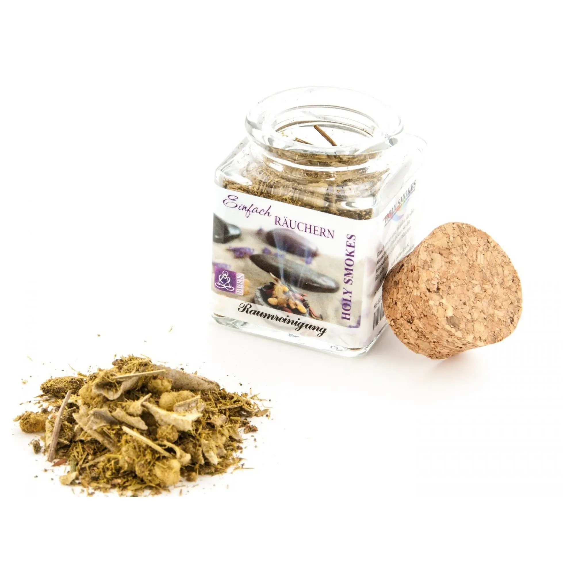 Berk Räuchermischung Raumreinigung im Glas mit Saumerio, Weißem Salbei, Asafoetida und weiteren naturbelassenen Räucherstoffen.