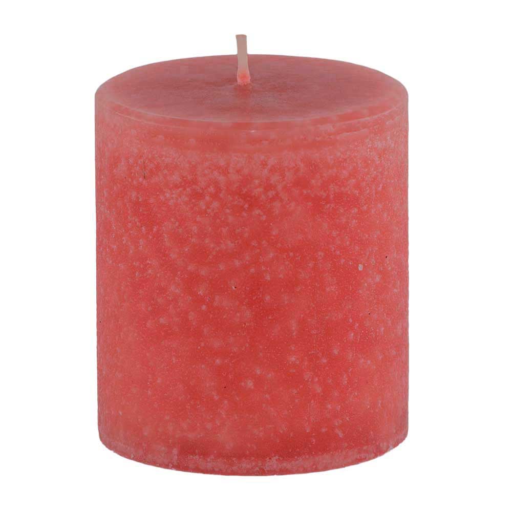 Schulthess Stumpenkerze ohne Duft - Farbe Koralle