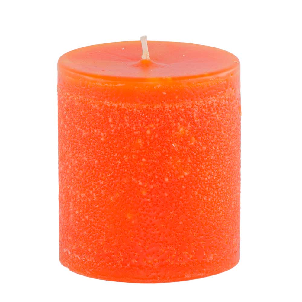 Schulthess Stumpenkerze ohne Duft - Farbe Mandarine