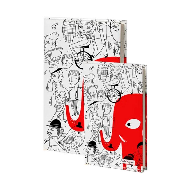 Notizbuch / Notebook "RED ELEPHANT", Format DIN A5 von I like Paper