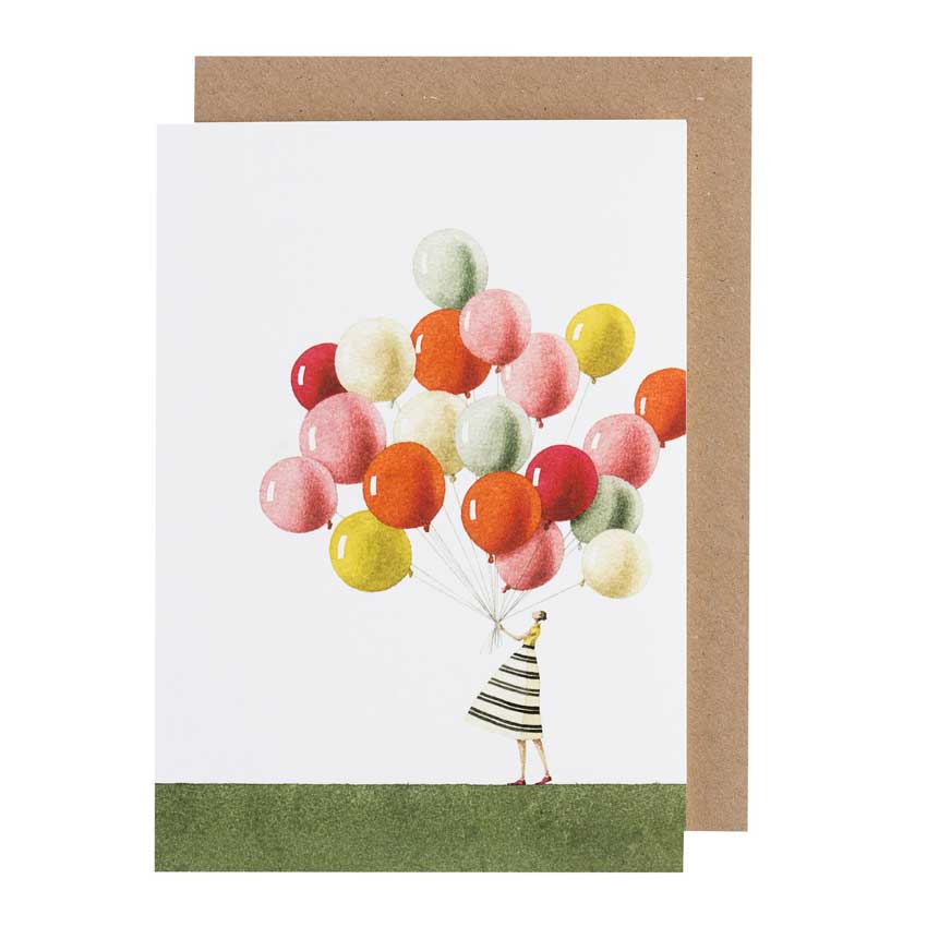 Grußkarte "BALLOONS" von Laura Stoddart