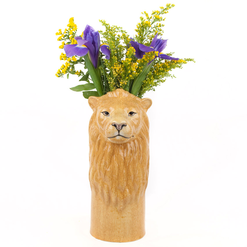 Quail Ceramics - die große Löwen Blumenvase