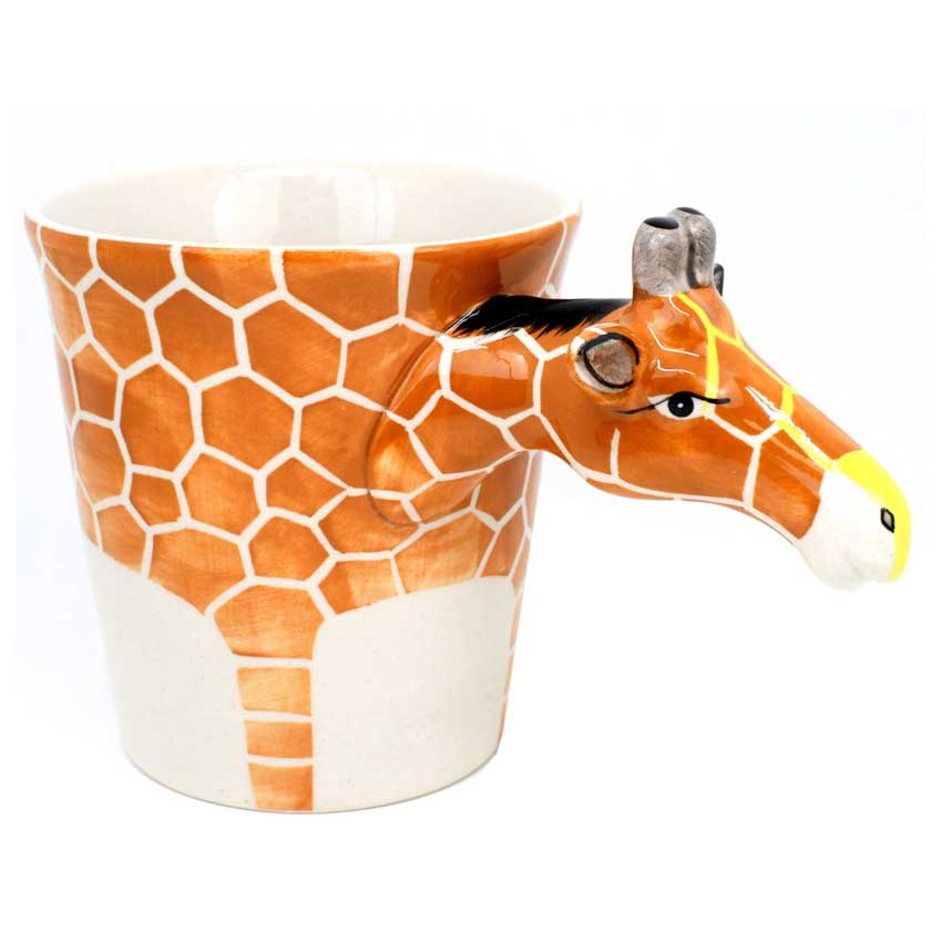 Giraffe /  Porzellan - Keramiktasse