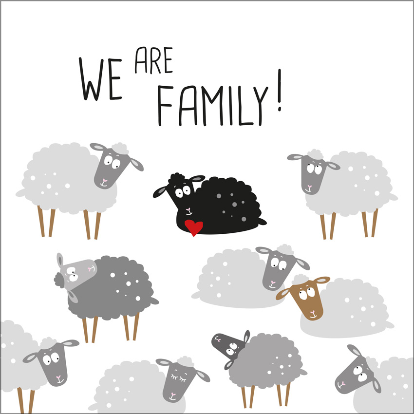  "We are Family", große Papierservietten von PPD 