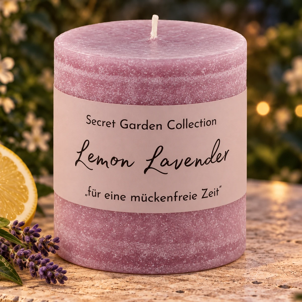 Schulthess Secret Garden Duftkerze Lemon Lavender mit Zitrone und Lavendel