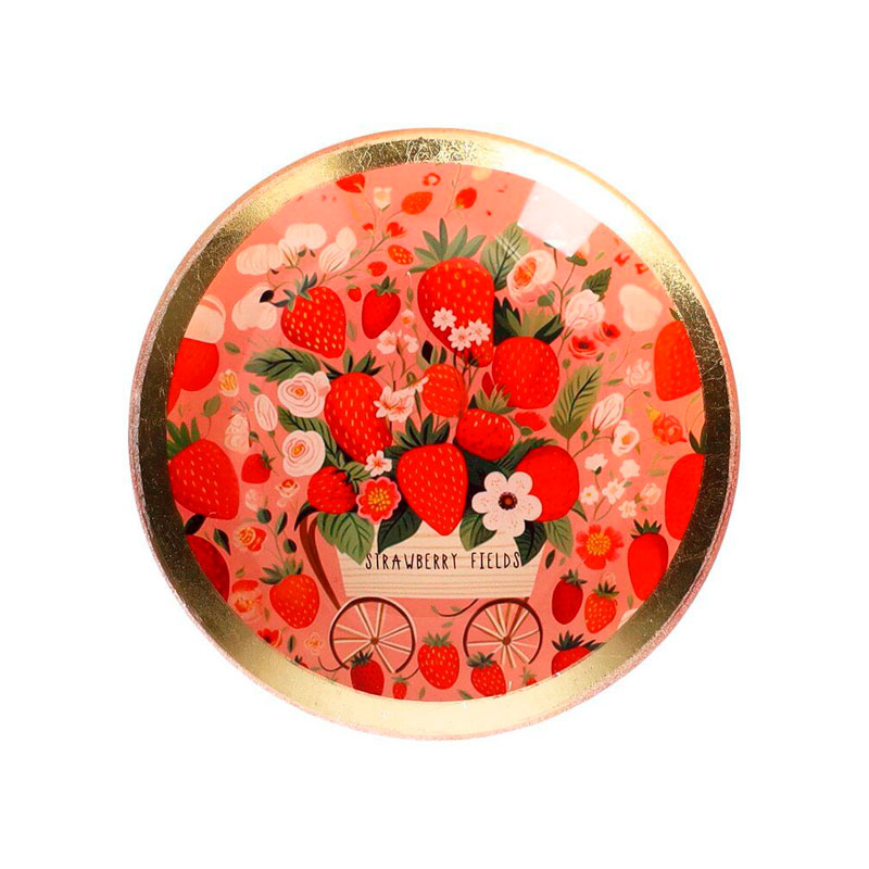 Love Plates - Glasteller "Strawberry Fields" von Gift Company