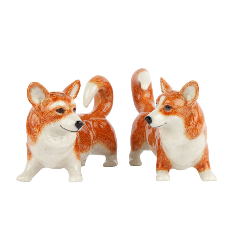 Corgie - die Salz und Pfeffer Streuer von Quail Ceramics