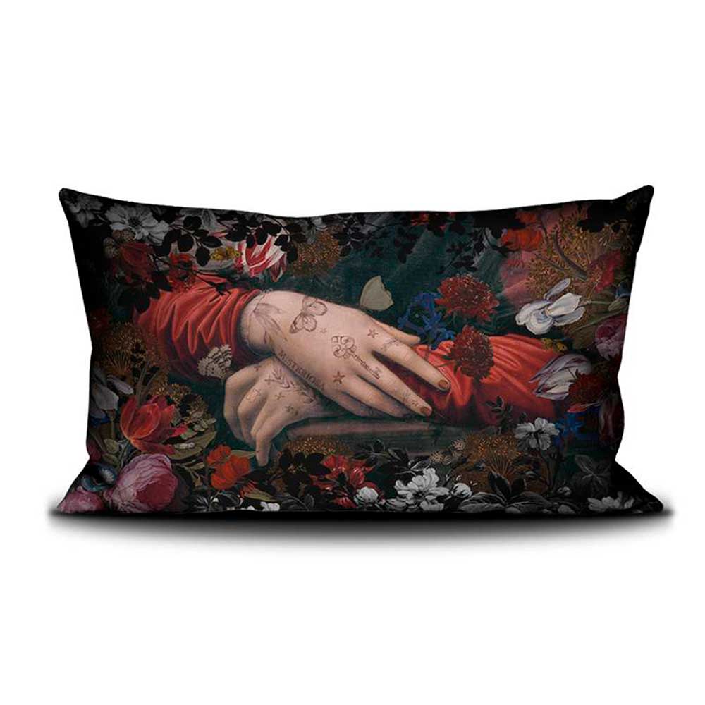 Samtkissen "Misteriosa" von Voglio Bene 40 cm x 65 cm
