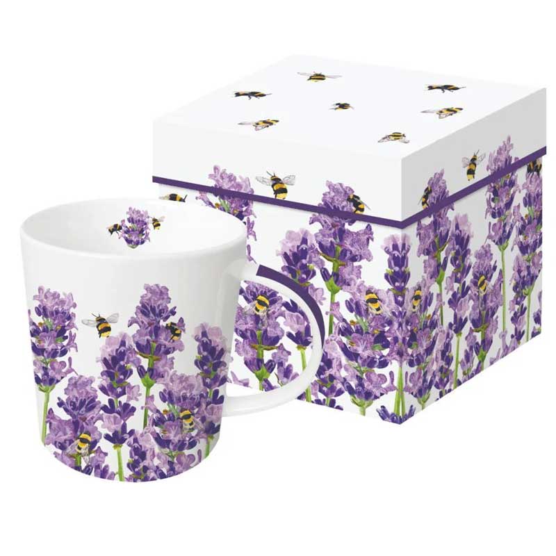 Bees & Lavender - die große Porzellantasse von PPD