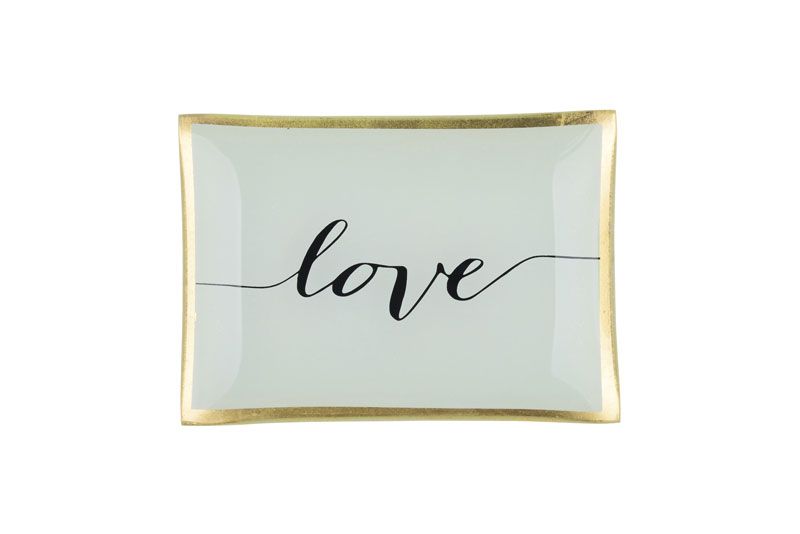 Love Plates - Glasteller "Love" von Gift Company