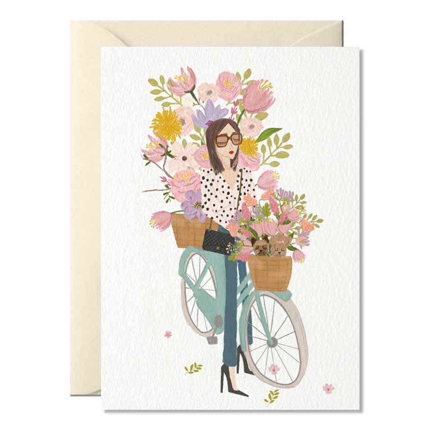 Grußkarte "Flower Girl" von Nelly Castro