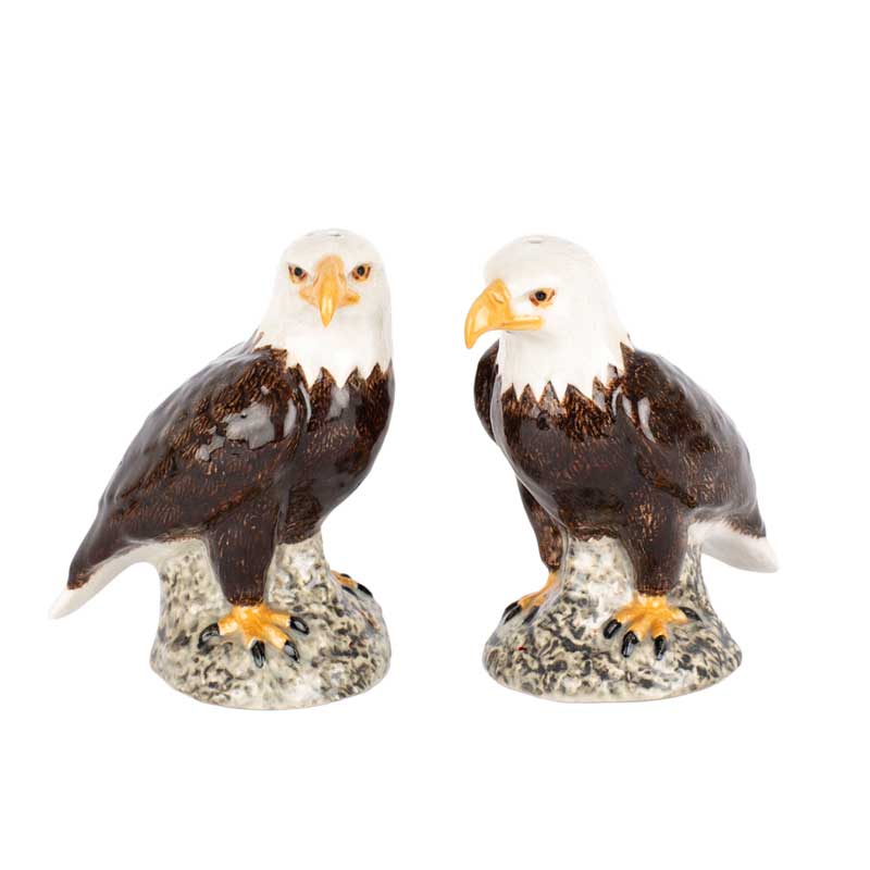 Bald Eagle / Weißkopfseeadler - die Salz und Pfeffer Streuer von Quail Ceramics