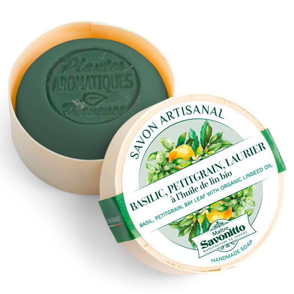 Savon Basilic, Petitgrain & Laurier - von Maitre Savonitto