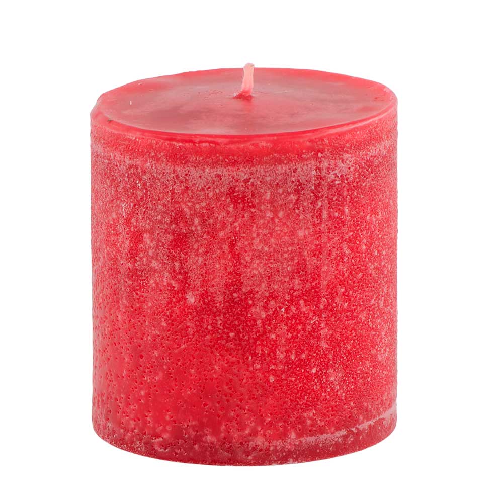 Schulthess Stumpenkerze ohne Duft - Farbe Scharlachrot