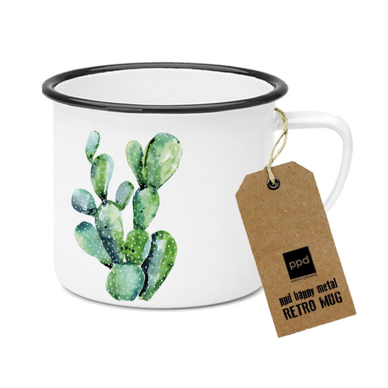 "Cactus" Happy Metal Mug von PPD