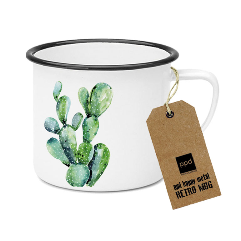 "Cactus" Happy Metal Mug von PPD