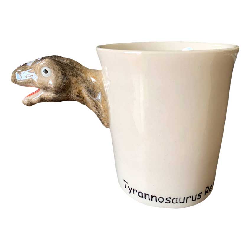 Tyrannosaurus Rex /  Porzellan - Keramiktasse 