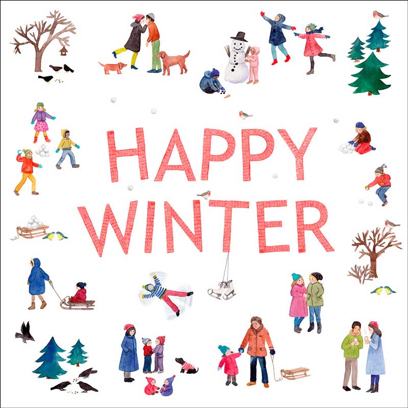 "Happy Winter", große Papierservietten von PPD
