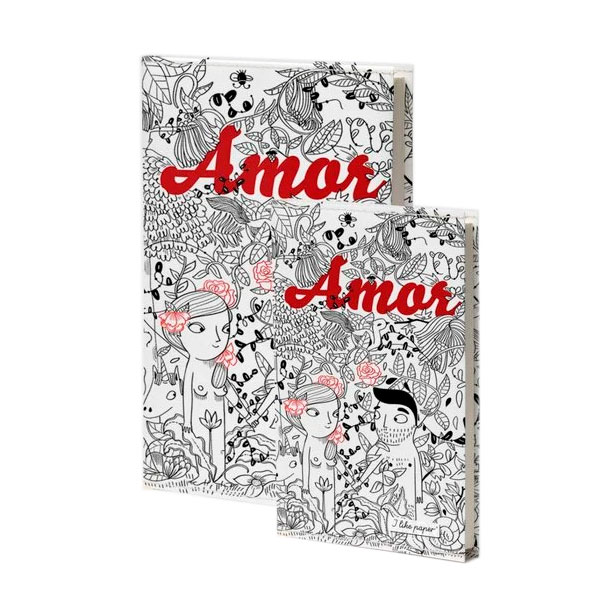 Notizbuch / Notebook "AMOR", Format DIN A5 von I like Paper