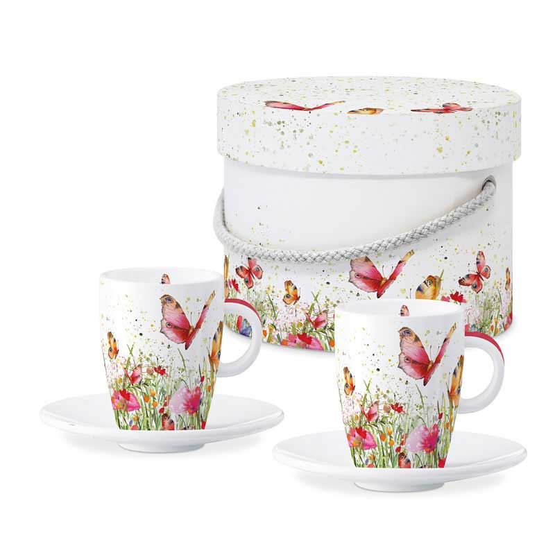 "Flowerfield" - 2er Espresso Tassen Set von PPD