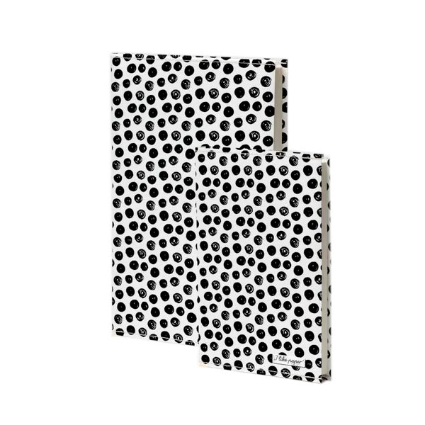 Notizbuch / Notebook "BLACK DOTS", Format DIN A5 von I like Paper
