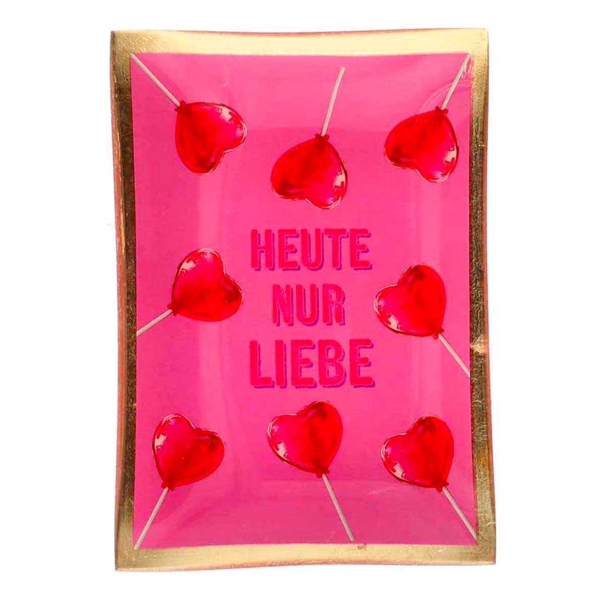 Love Plates - Glasteller "Heute nur Liebe" von Gift Company