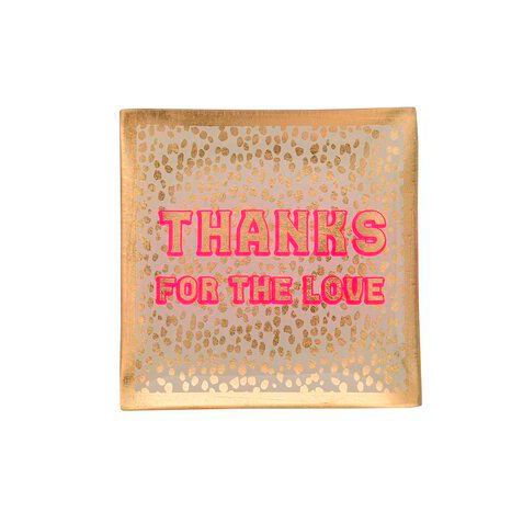Love Plates - Glasteller "Thanks for the Love" von Gift Company