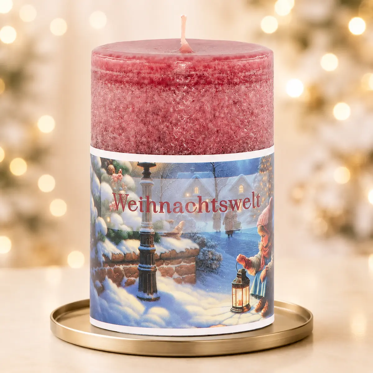 Schulthess Duftkerze Weihnachtswelt aus der Nostalgie Collection mit winterlichem Weihnachtsmotiv