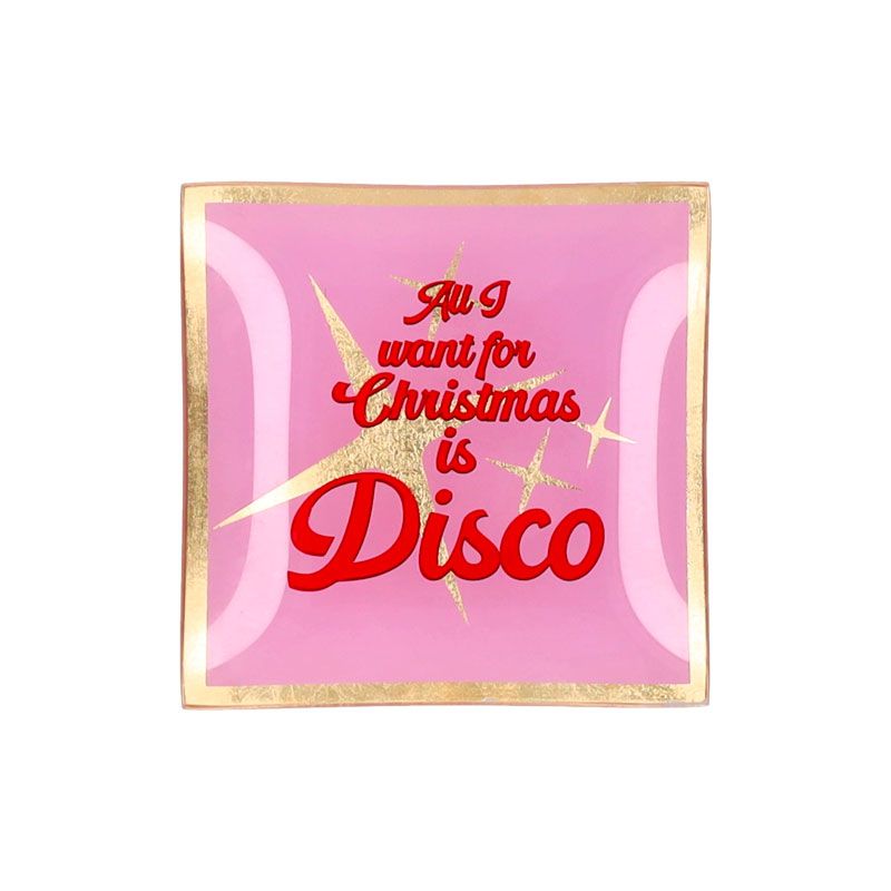 Love Plates - Glasteller "All I want for christmas" von Gift Company