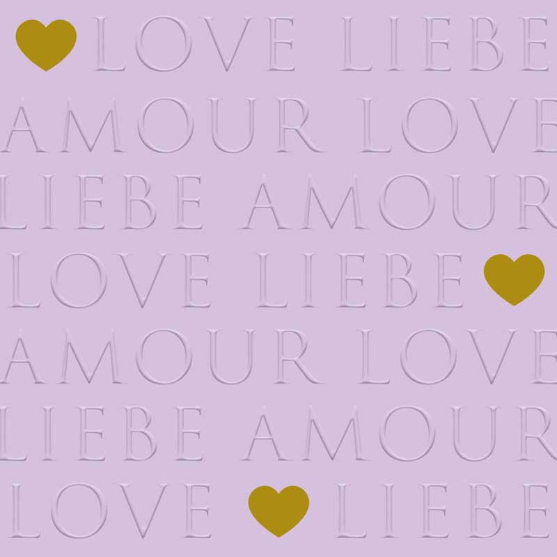  "Love Letters lilac", große Papierservietten von PPD