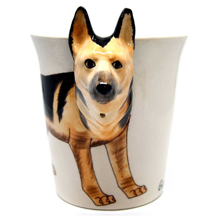 Schäferhund /  Porzellan - Keramiktasse