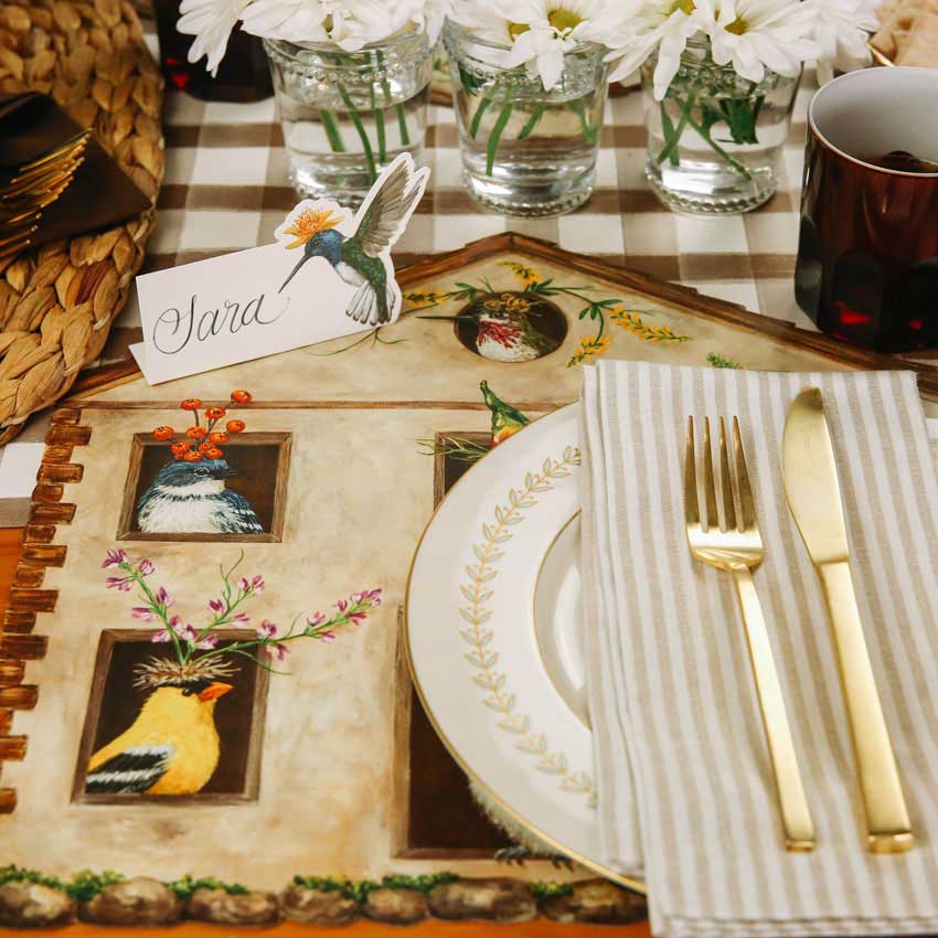 Die Cut Placemats - Papier Tischsets "HOUSE PARTY" von Hester & Cook