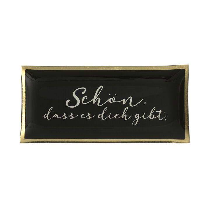 Love Plates - Glasteller "Schön das es Dich gibt" von Gift Company