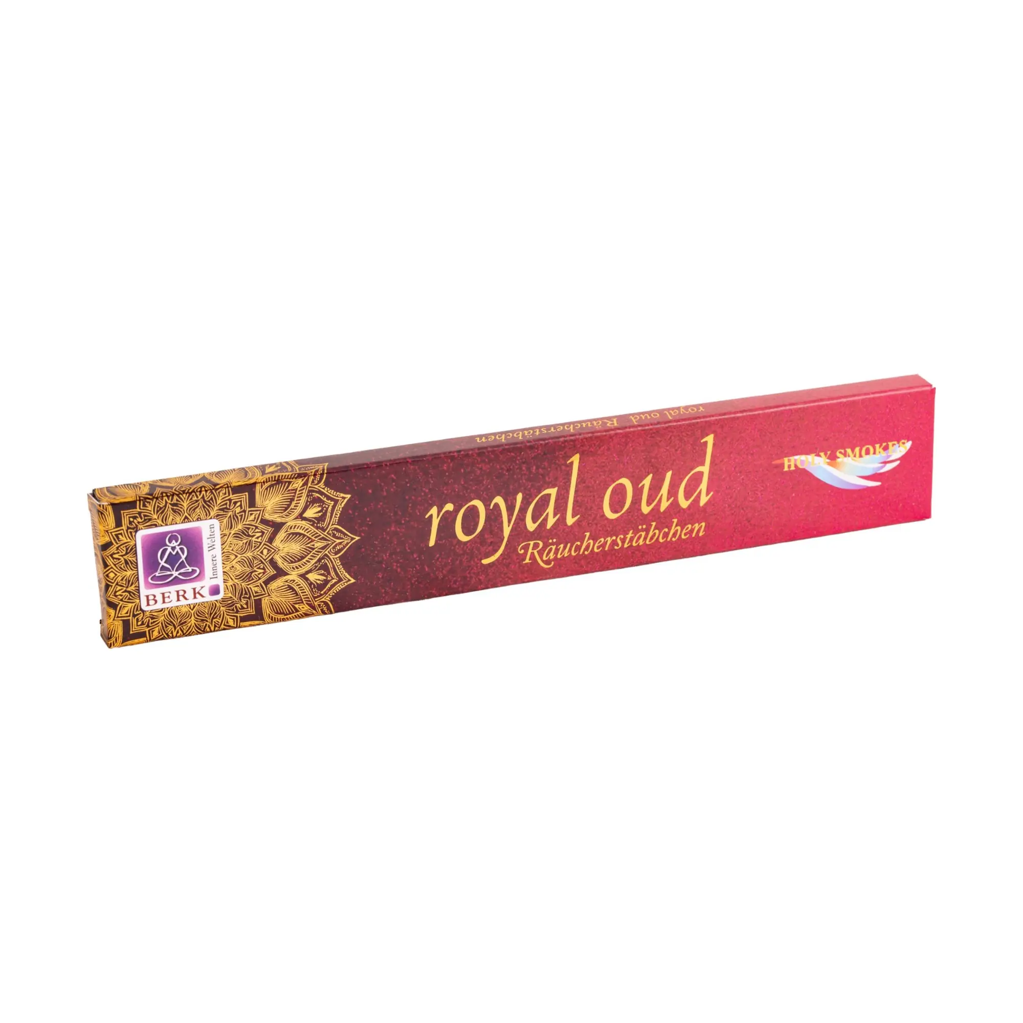 Royal Oud Räucherstäbchen von Berk in roter Verpackung mit goldener Mandala-Verzierung