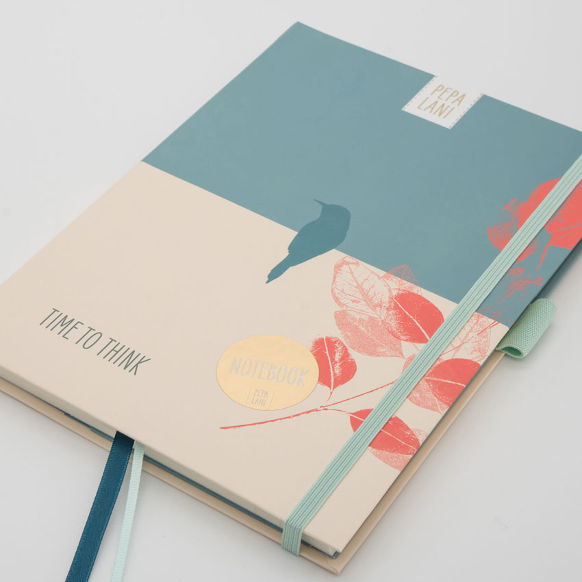 Notizbuch / Notebook "Time to think - Vogel", Format DIN A5 von Pepa Lani 