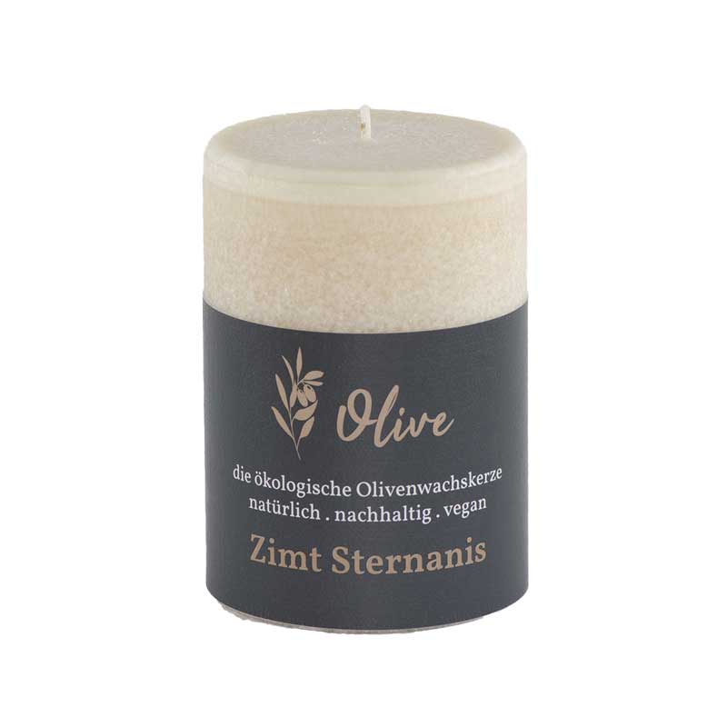 Zimt - Sternanis / Olivenwachs Duftkerze von Schulthess Kerzen