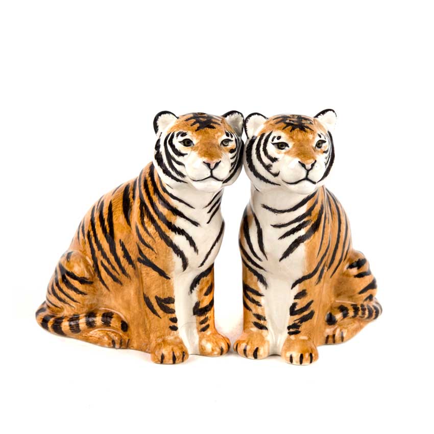 Tiger - die Salz und Pfeffer Streuer von Quail Ceramics 