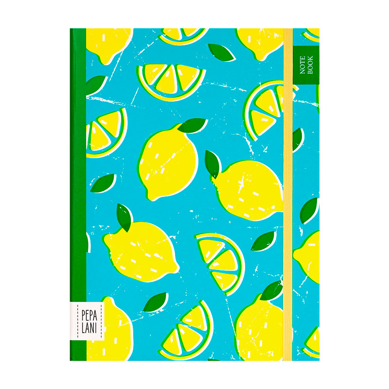 Notebook "Fruity Retro Lemon", Format DIN A5 von Pepa Lani®