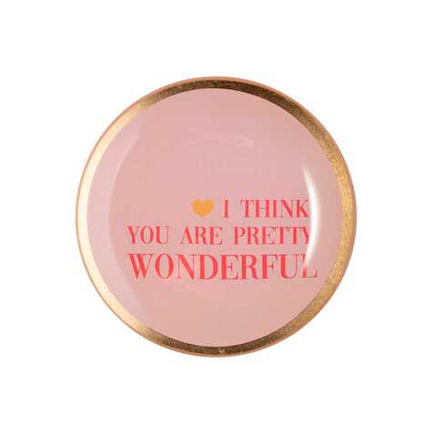 Love Plates - Glasteller "Pretty wonderful" von Gift Company