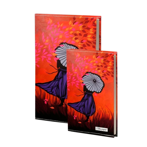 Notizbuch / Notebook "HERBSTFRAU", Format DIN A5 von I like Paper