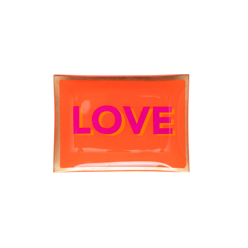 Love Plates - Glasteller "Love" von Gift Company