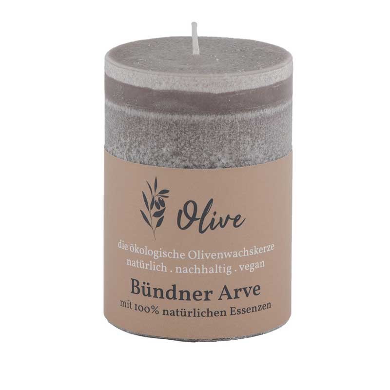 Bündner Arve / Olivenwachs Duftkerze mit 100% reinen Essenzen - von Schulthess Kerzen