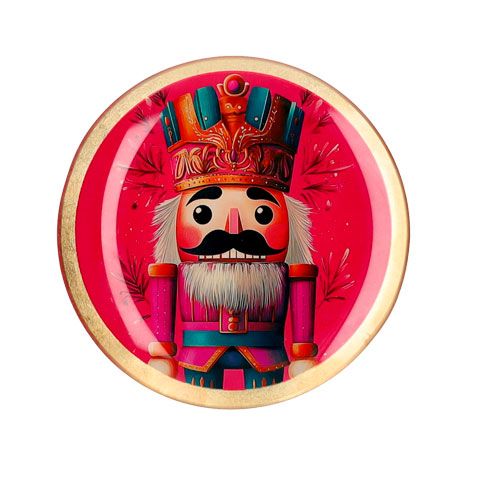 Love Plates - Glasteller "Nussknacker pink" von Gift Company