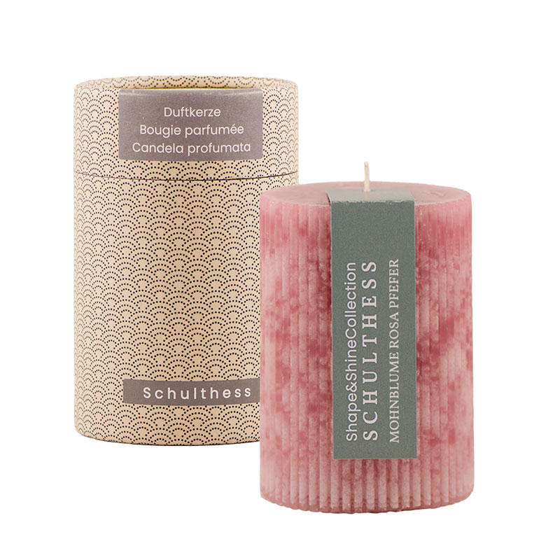 Mohnblume & rosa Pfeffer - die Shape & Shine Collection von Schulthess Duftkerzen