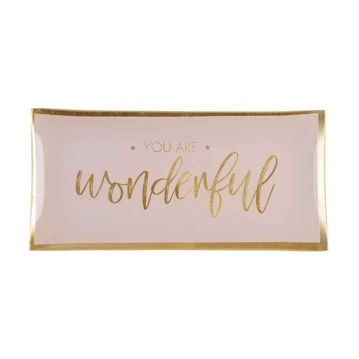 Love Plates - Glasteller "You are wonderful" von Gift Company