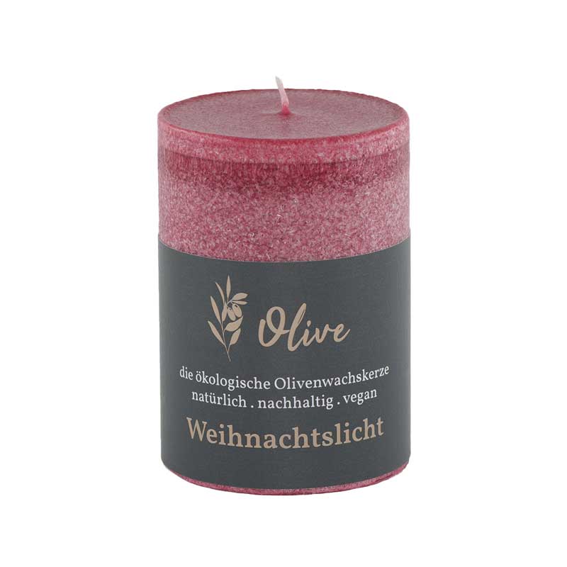 Weihnachtslicht / Olivenwachs Duftkerze von Schulthess Kerzen